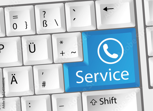 Service - Support - Telefon - Tastatur deutsch