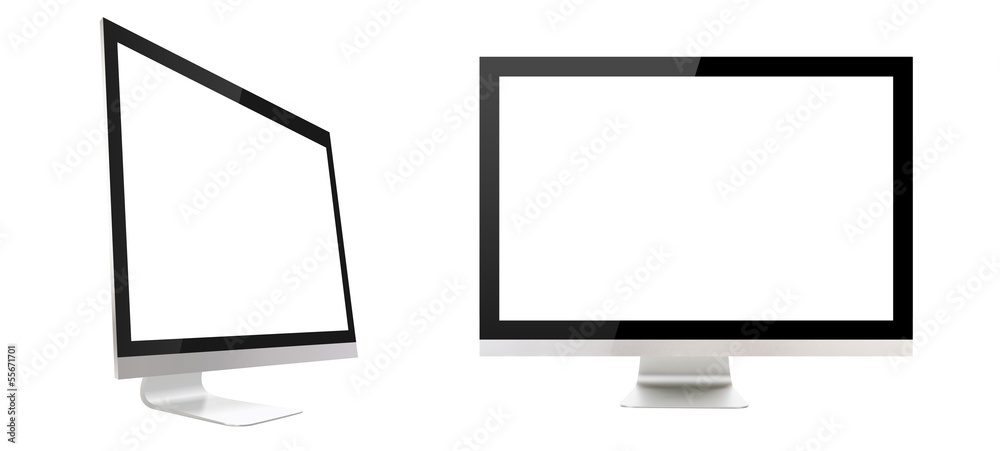 Computer display isolated on white background Computer display isolated on white background