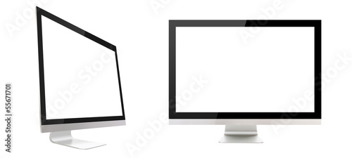 Computer display isolated on white background