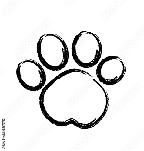 Paw print logo vector