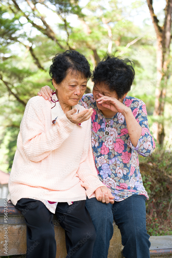 asian female senior crying and having depression asian female senior crying and having depression