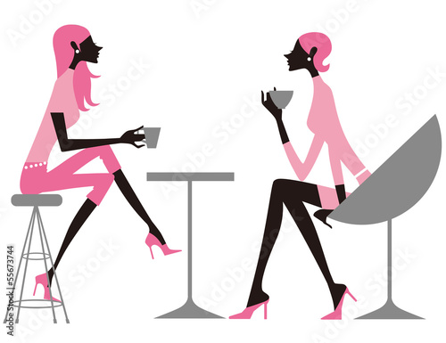 カフェをする女性