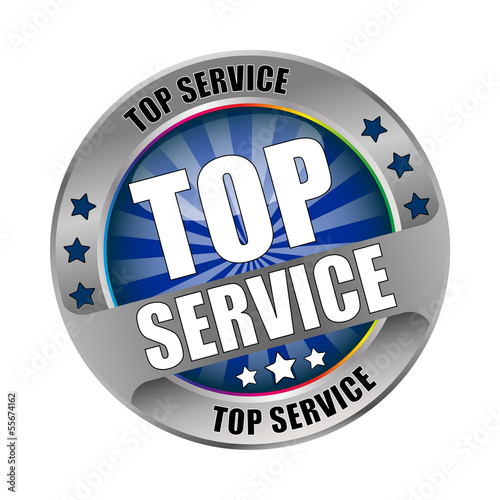 Bügel Button Top Service Blau