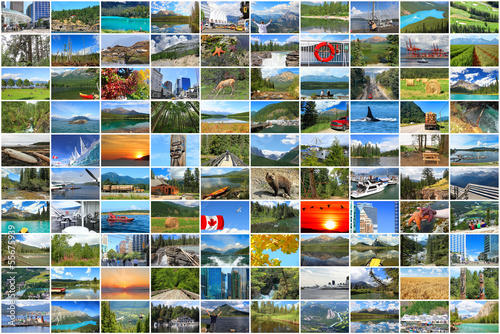 Canada vacation collage photos