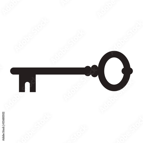 Old key silhouette
