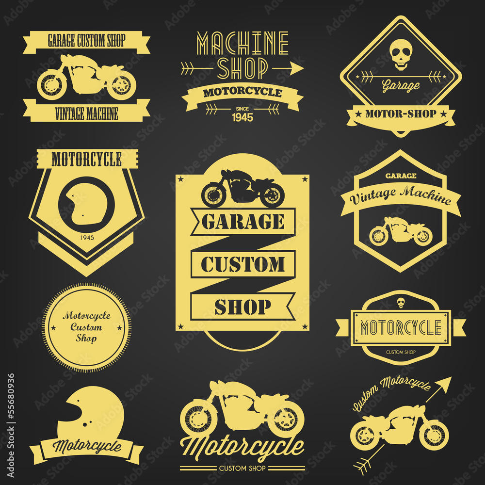 Premium Motorcycle Vintage Label