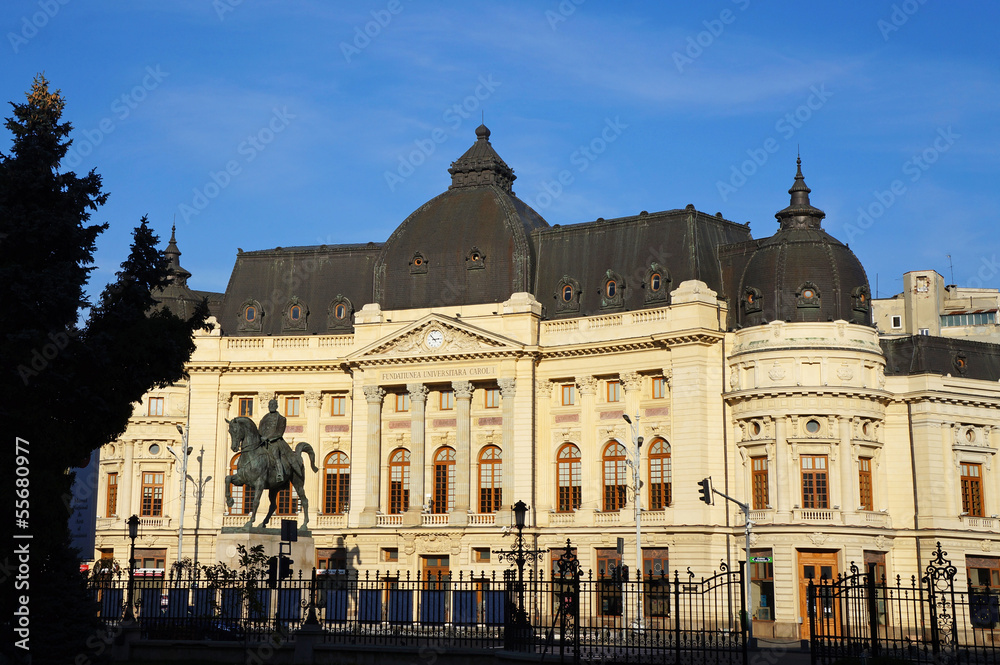 Obraz premium The Carol I University Foundation Palace of Bucharest w Rumunii