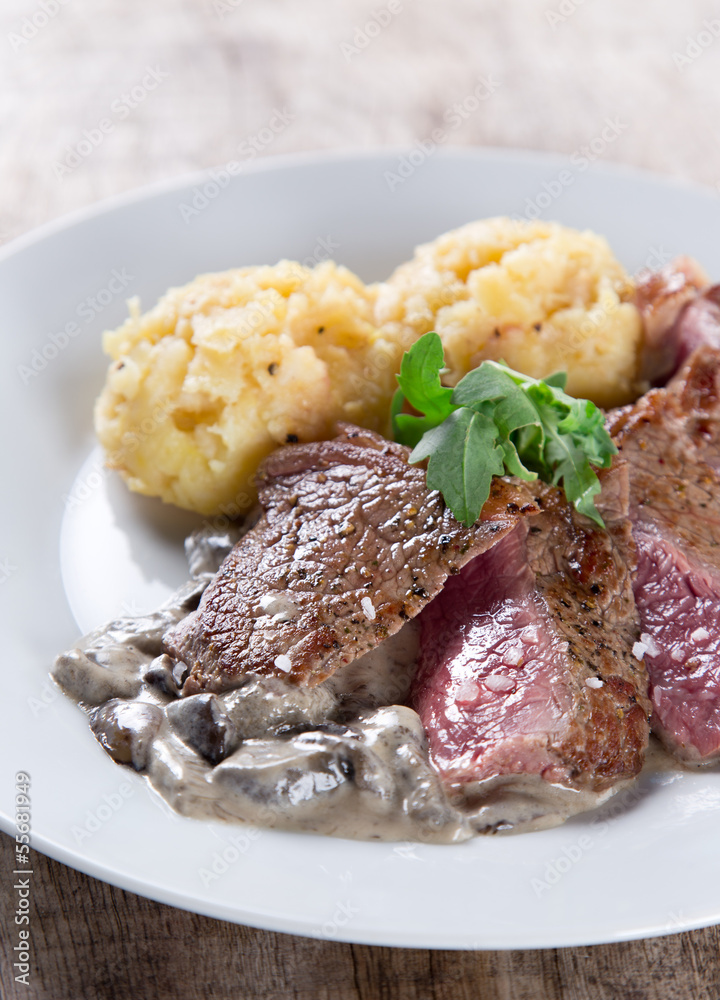 Delicious beef steak