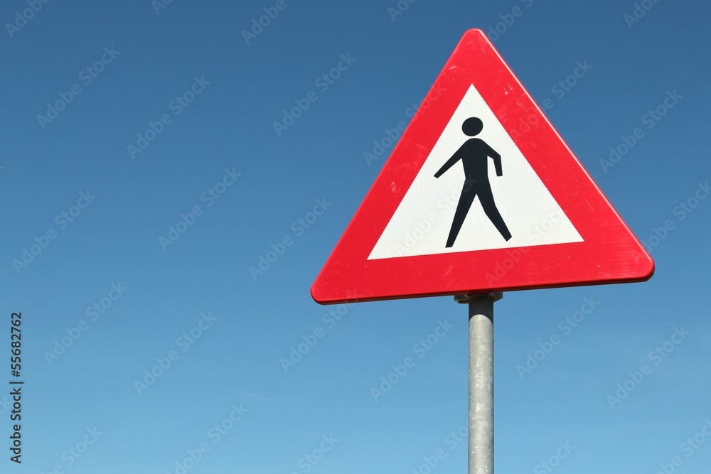 niederländisches Verkehrszeichen: Fußgänger niederländisches Verkehrszeichen: Fußgänger