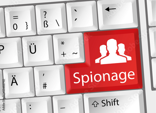 Spionage - Geheimdienst - Abhören - Tastatur deutsch