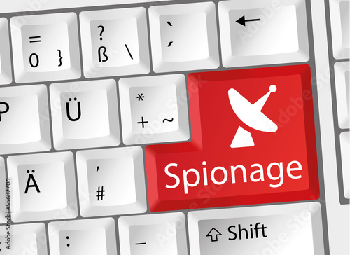 Spionage - Geheimdienst - Abhören - Tastatur deutsch