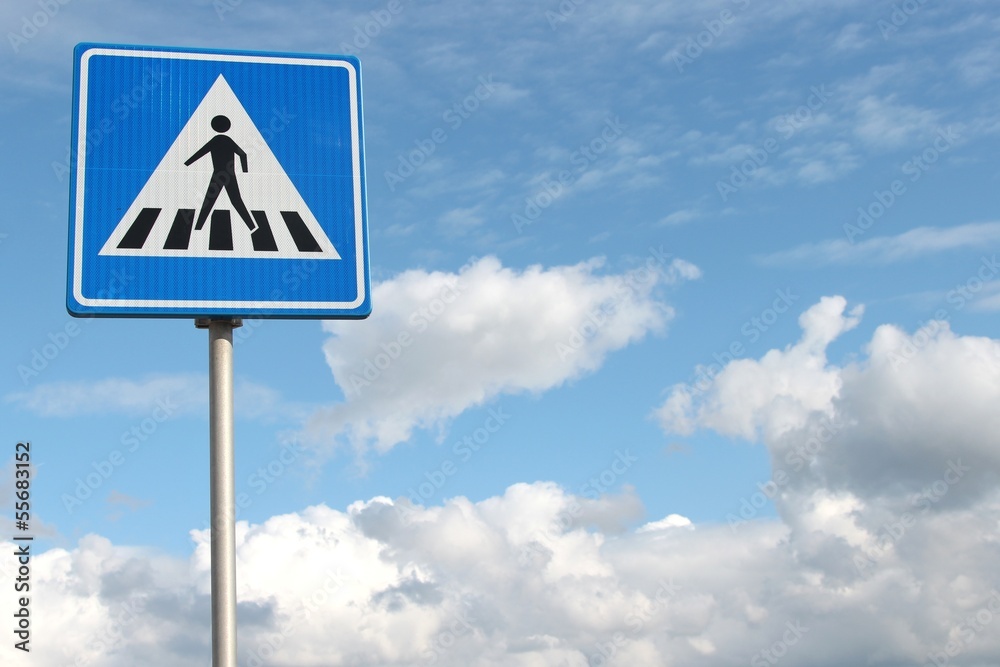 niederländisches Verkehrszeichen: Fußgängerüberweg niederländisches Verkehrszeichen: Fußgängerüberweg