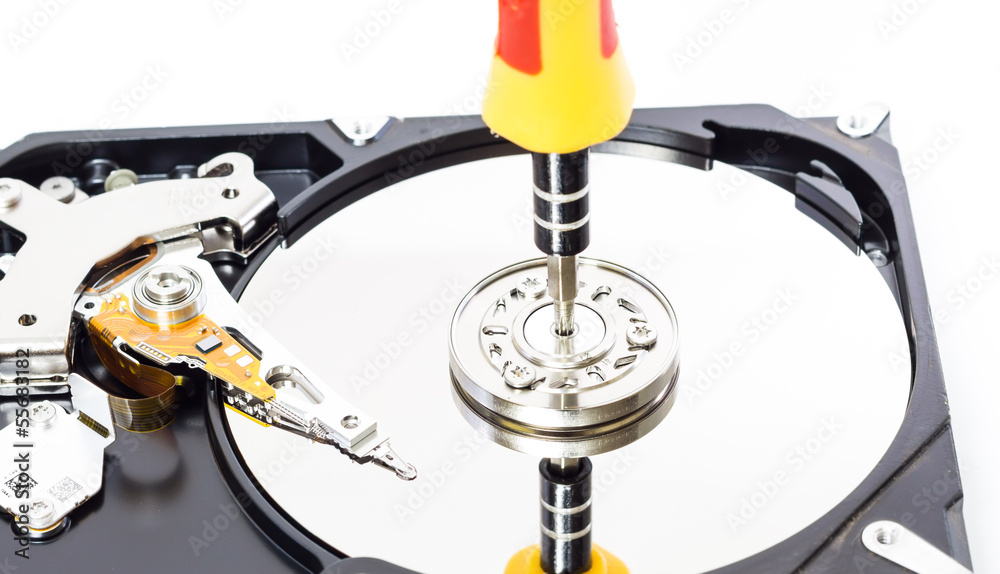 Hard disk isolated on a white background Hard disk isolated on a white background