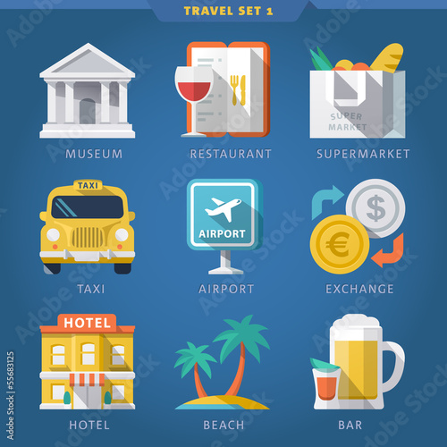 Travel icon set 1