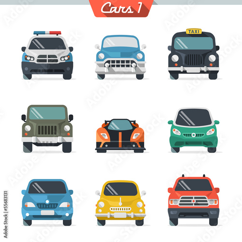 Car icon set 1
