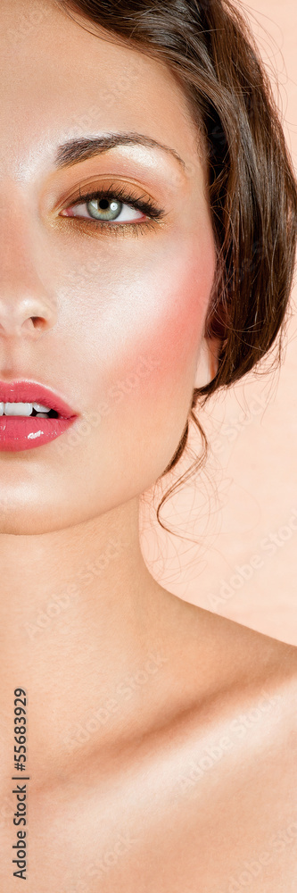 Fototapeta premium beautiful young female face. perfect skin