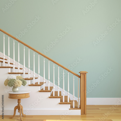 Slika na platnu Stairway in the modern house.