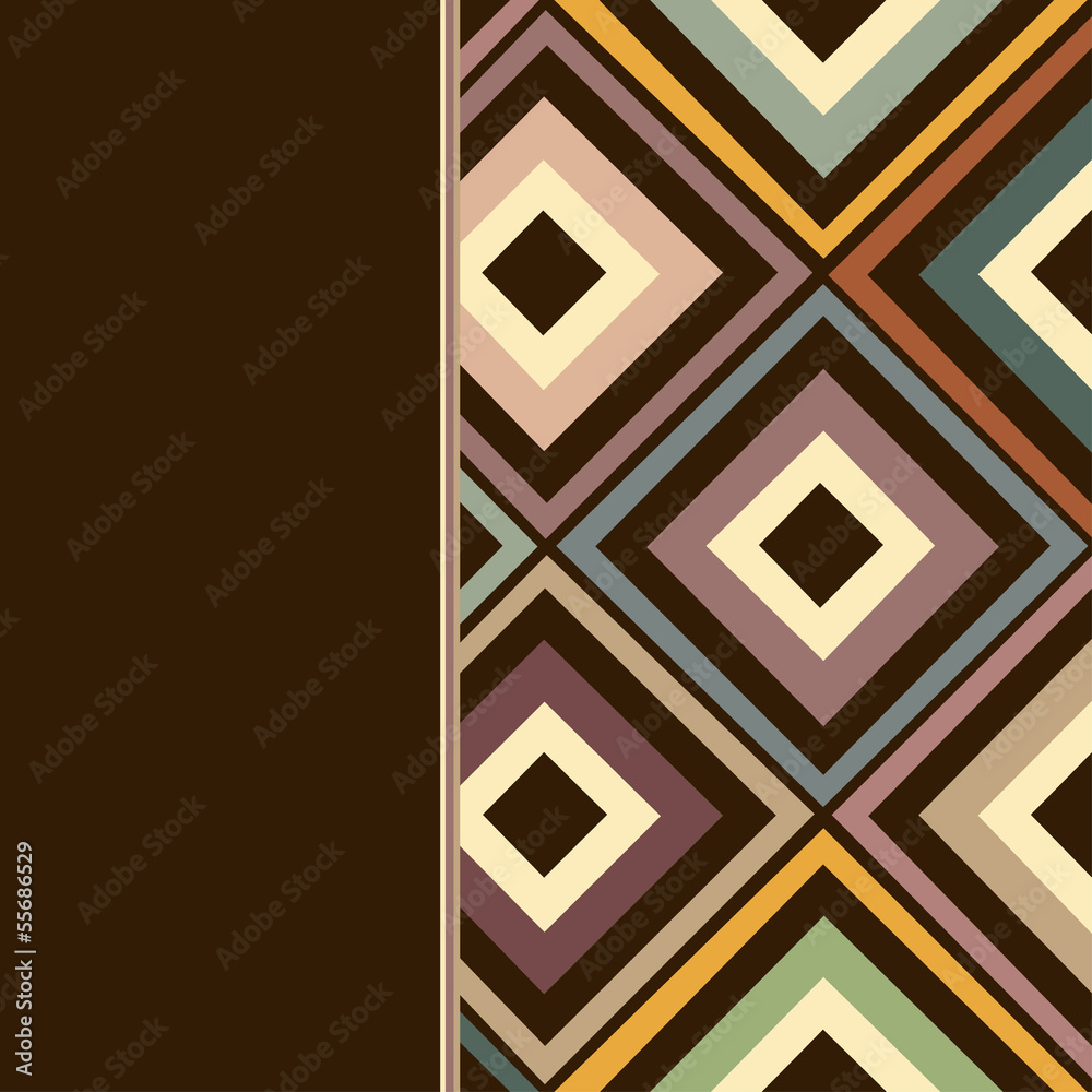 Greeting card with colorful squares Greeting card with colorful squares