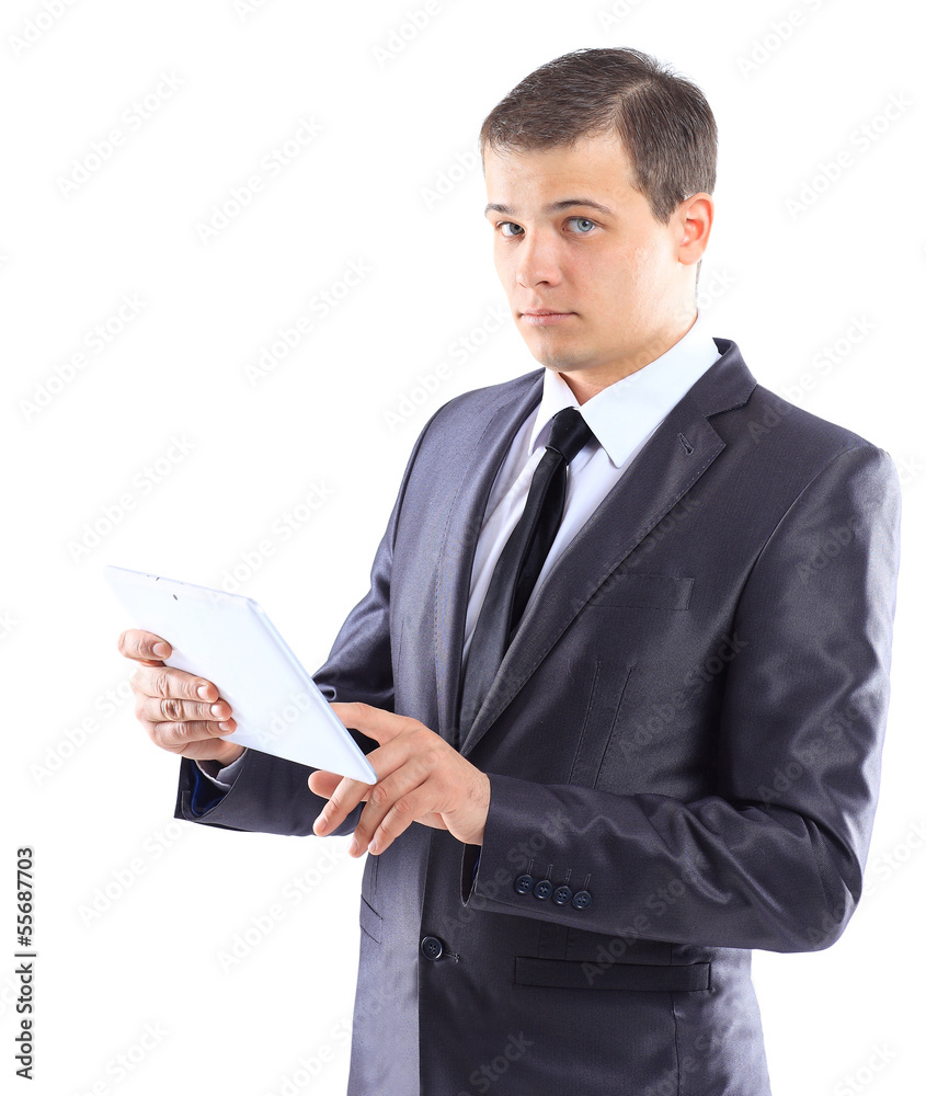 Businessman with the tablet.