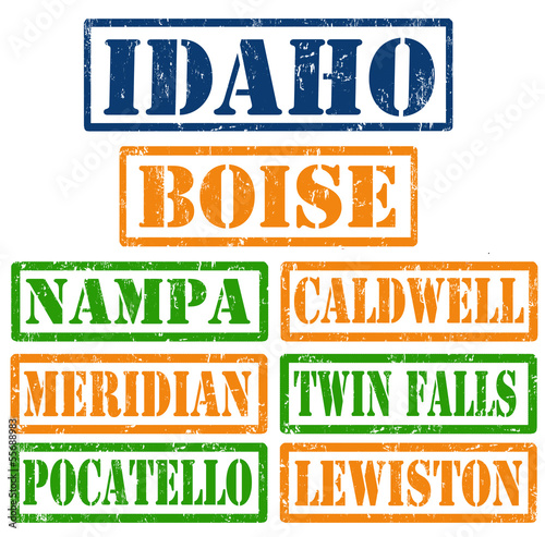 Idaho Cities stamps photo