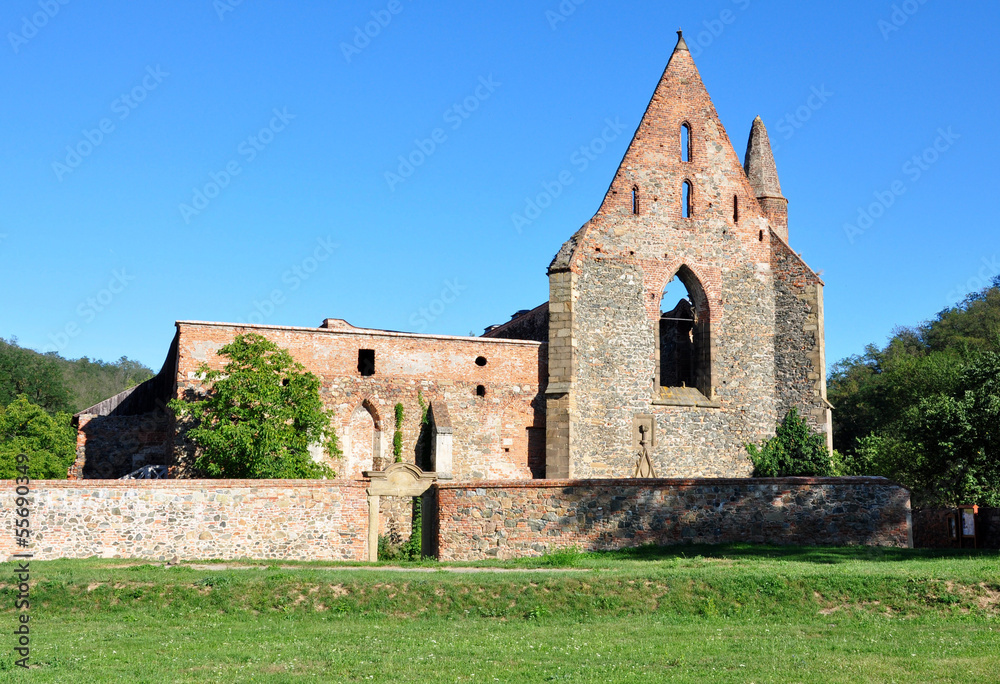 ruins of the monastery village of Dolní Kounice, Czech Republic