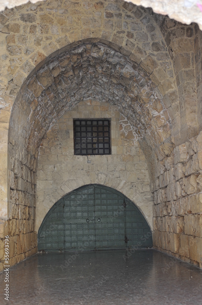 Fototapeta premium Knight templar castle in Old Acre, Israel