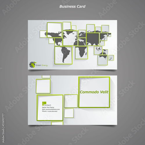  Green name-card design 