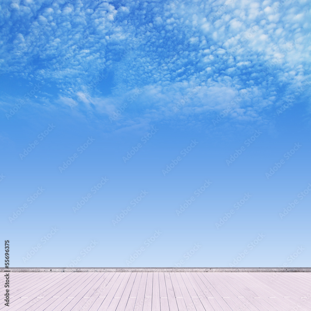 floor and blue sky floor and blue sky