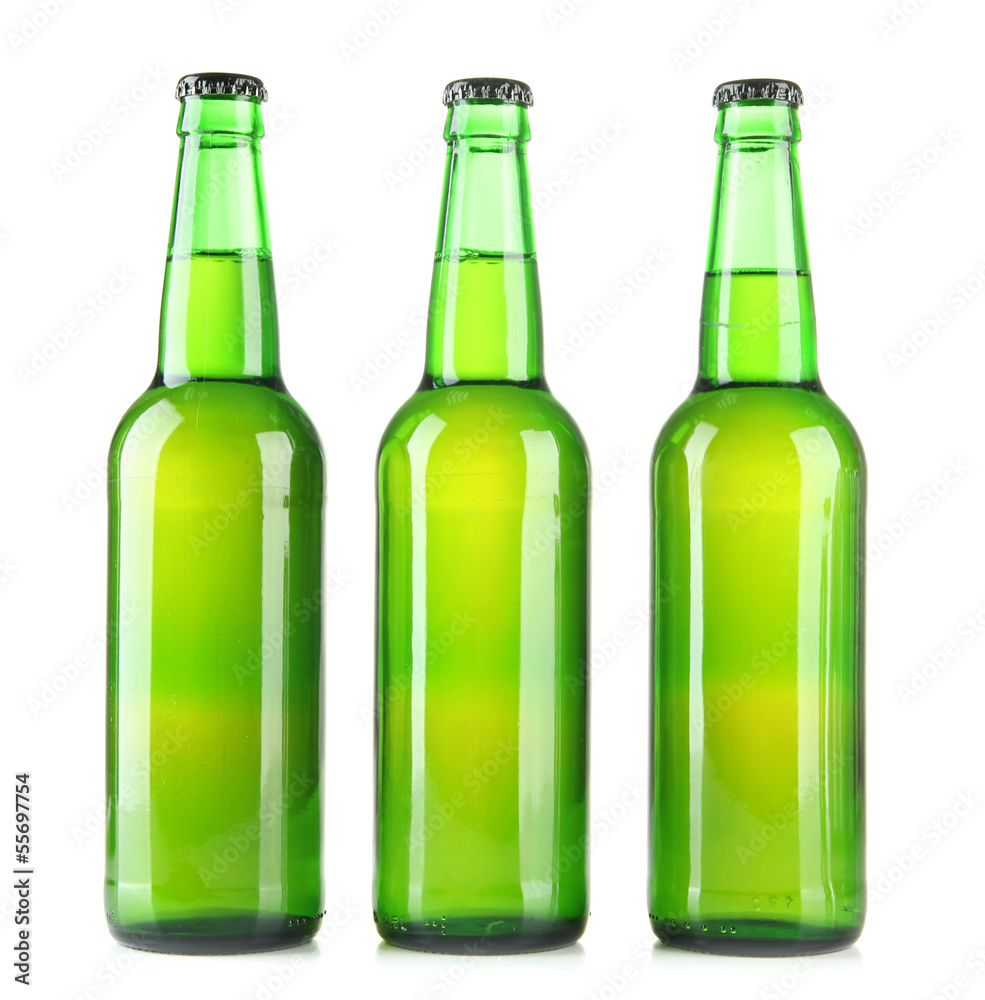 Bottles of beer isolated on white Bottles of beer isolated on white