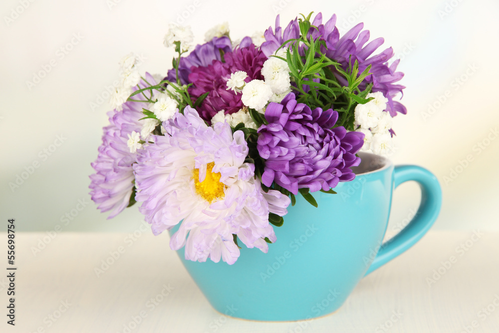 custom made wallpaper toronto digitalBeautiful bouquet of bright flowers in color mug,