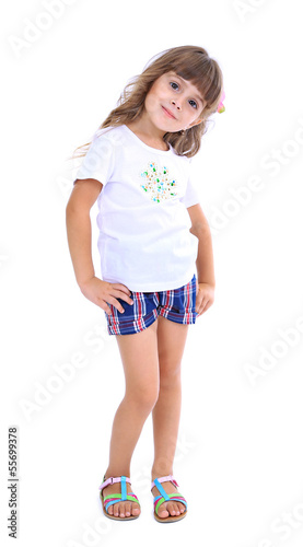 Little girl posing isolated...