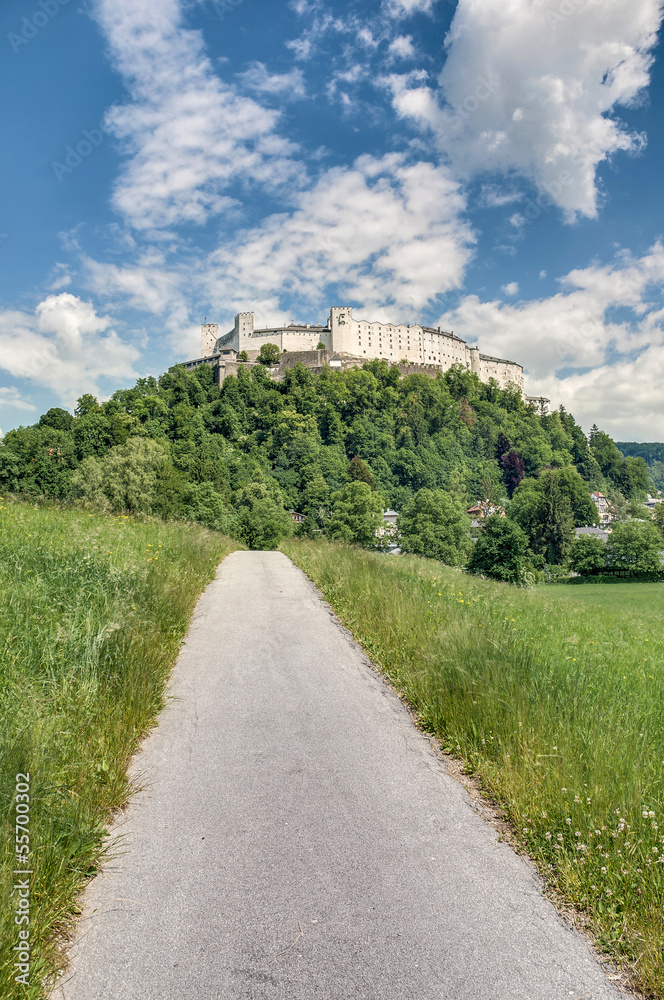 Hohensalzburg Castle (Festung Hohensalzburg) at Salzburg, Austri