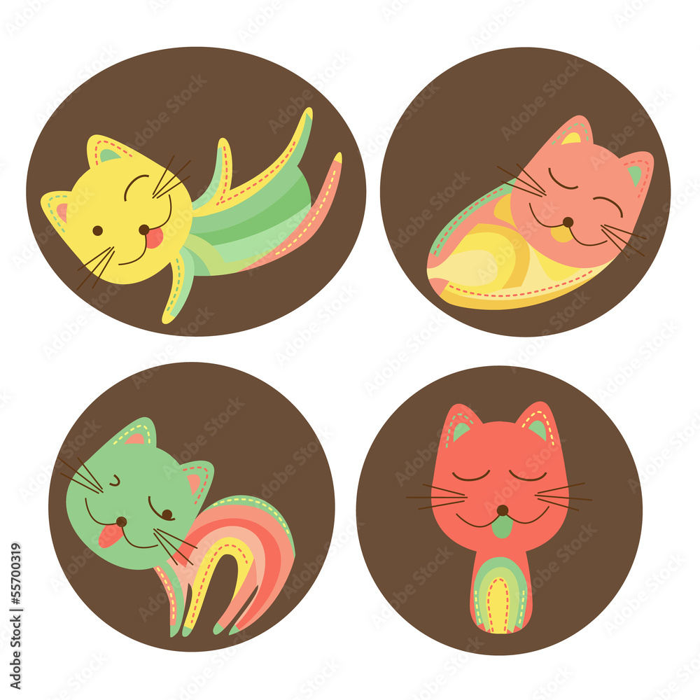 Colorful cat Colorful cat