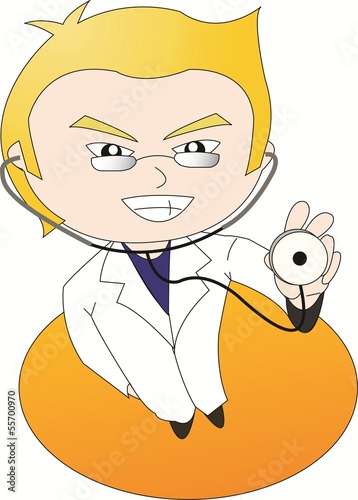 Cute doctor male vector