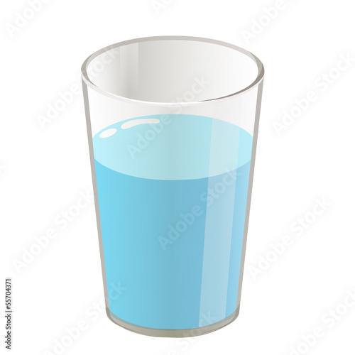 glass with water isolated illustration
