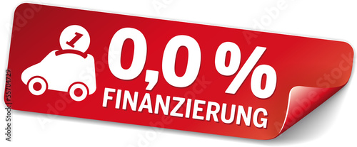 rotes Label 0 Prozent finanzierung mit Autospardose