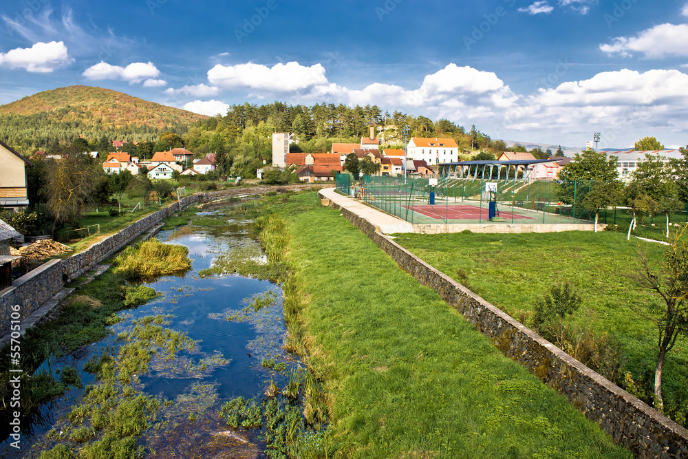 Fototapeta premium Town of Otocac - Gacka river
