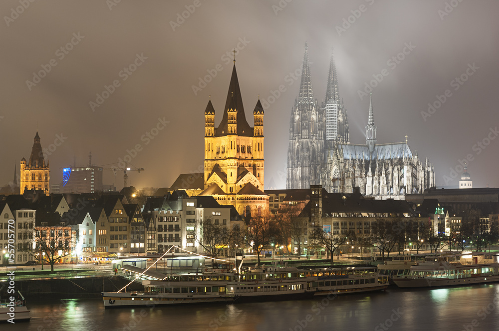 Cologne Germany by night