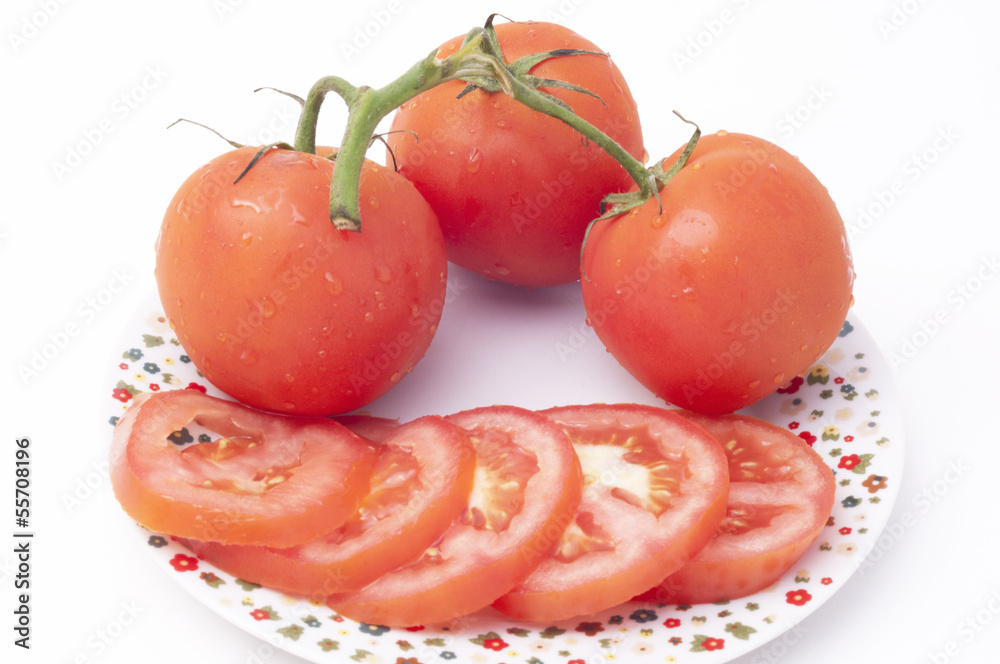 isolated tomatoes