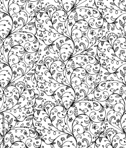 Floral seamless pattern for your design