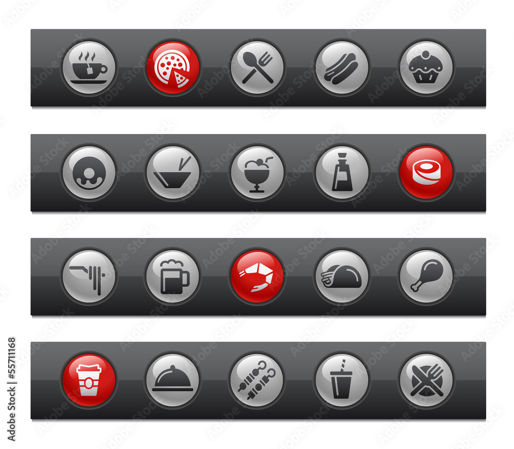 Food - Set 2 of 2 -- Button Bar Series Food - Set 2 of 2 -- Button Bar Series
