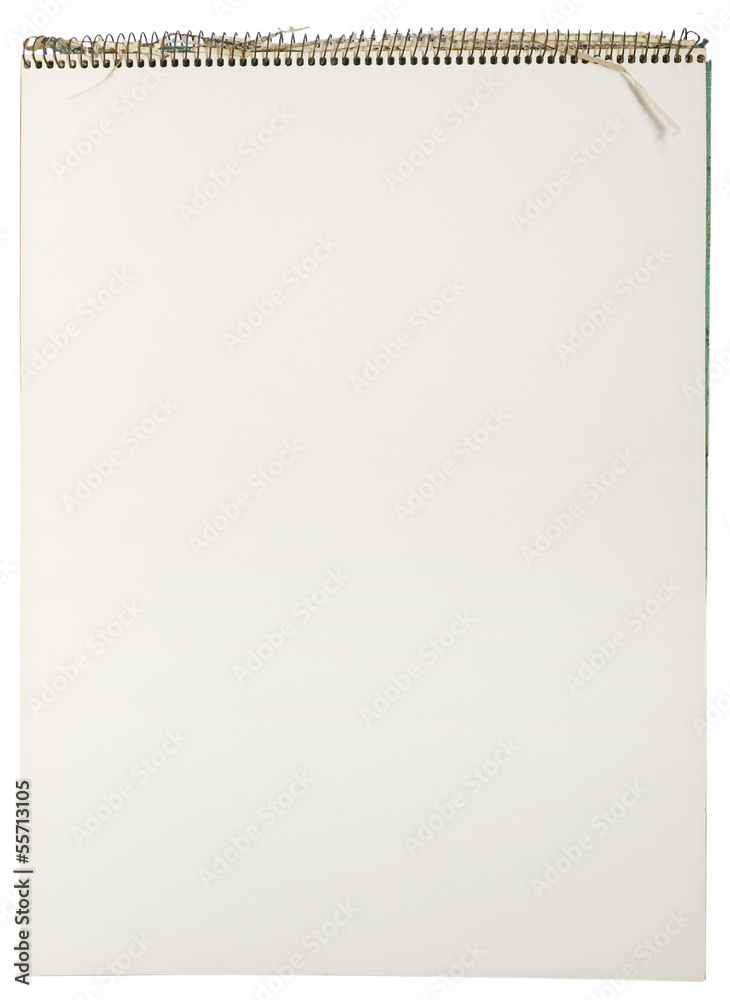paper spiral notebook, sketch block,free copy space, isolated on paper spiral notebook, sketch block,free copy space, isolated on