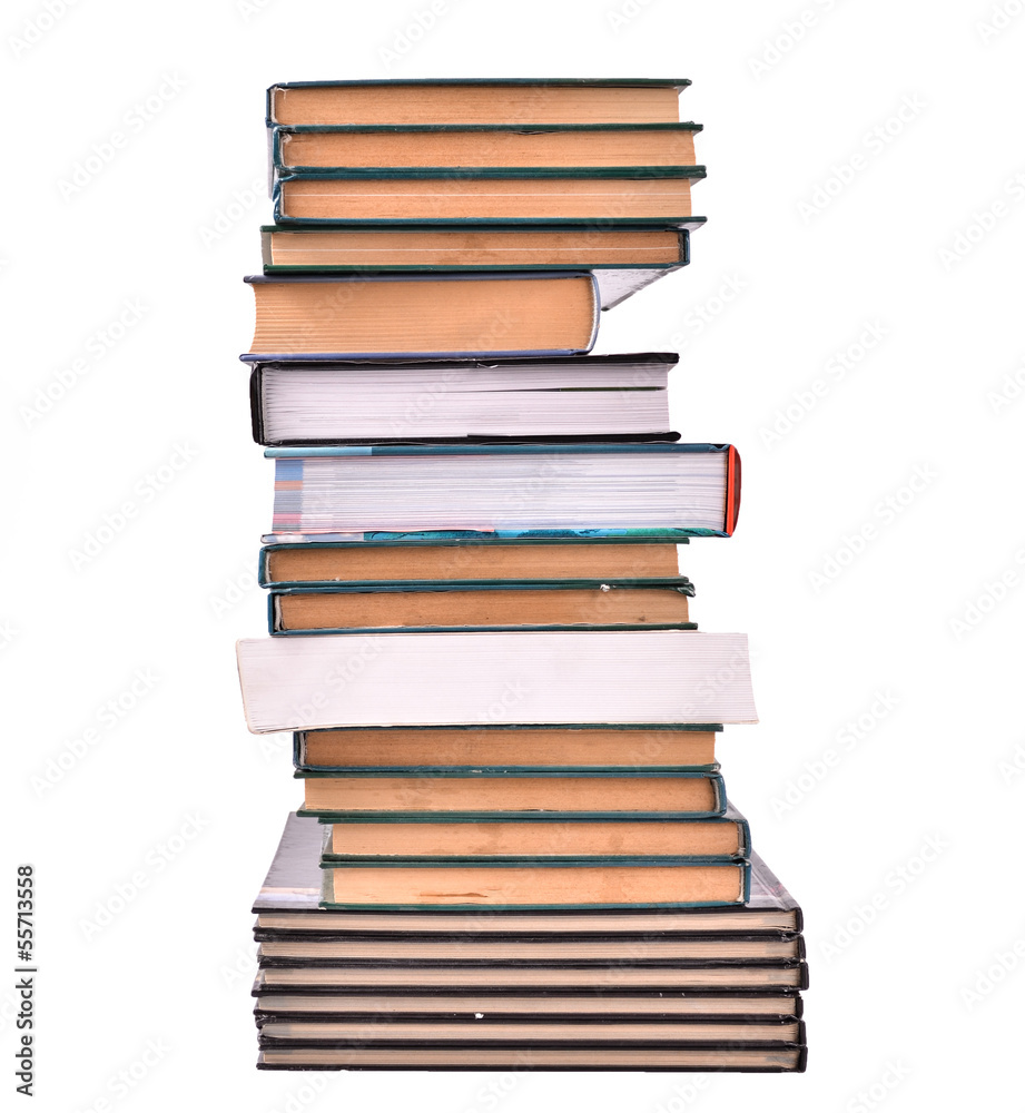 Book stack isolated Book stack isolated