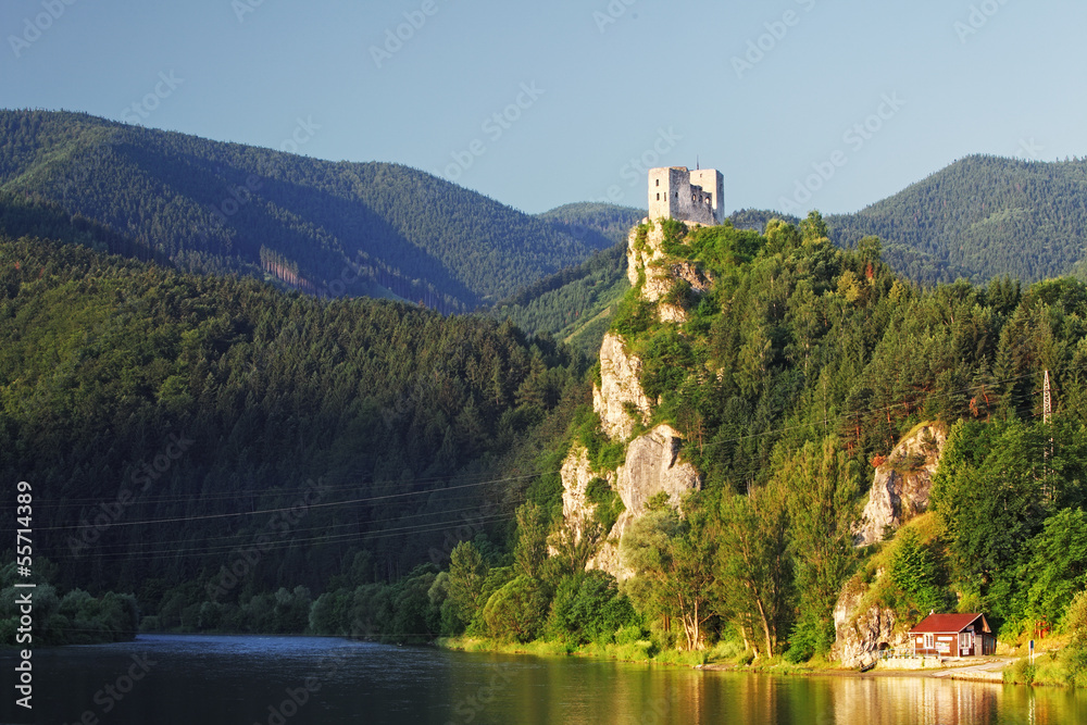 Fototapeta premium Slovakia - Ruin of castle Strecno