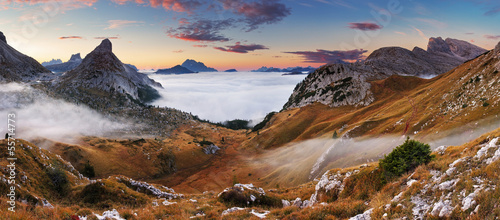 Beautiful summer landscape in the mountains. Sunrise - Italy Dol © TTstudio