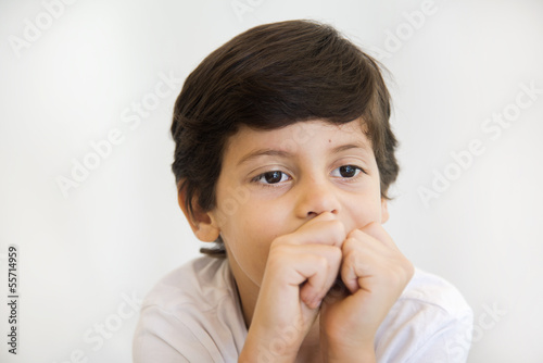 Canvas Print Contemplating boy