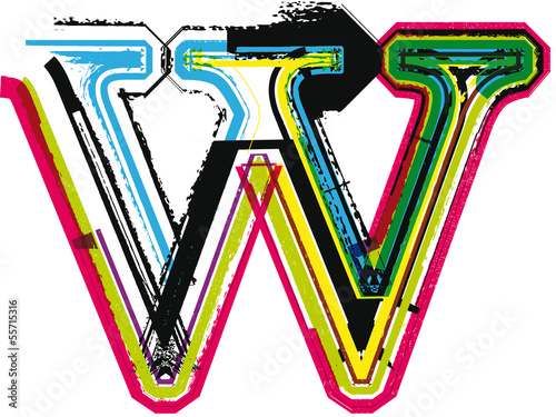 Colorful Grunge LETTER w
