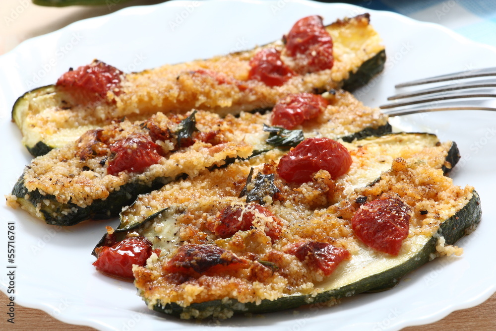 Zucchine grigliate con pomodorini