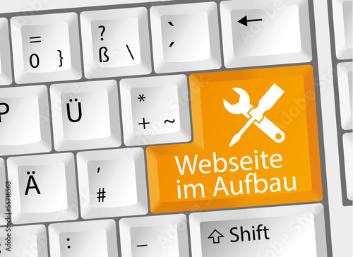 Webseite im Aufbau - Under Construction - Tastatur deutsch