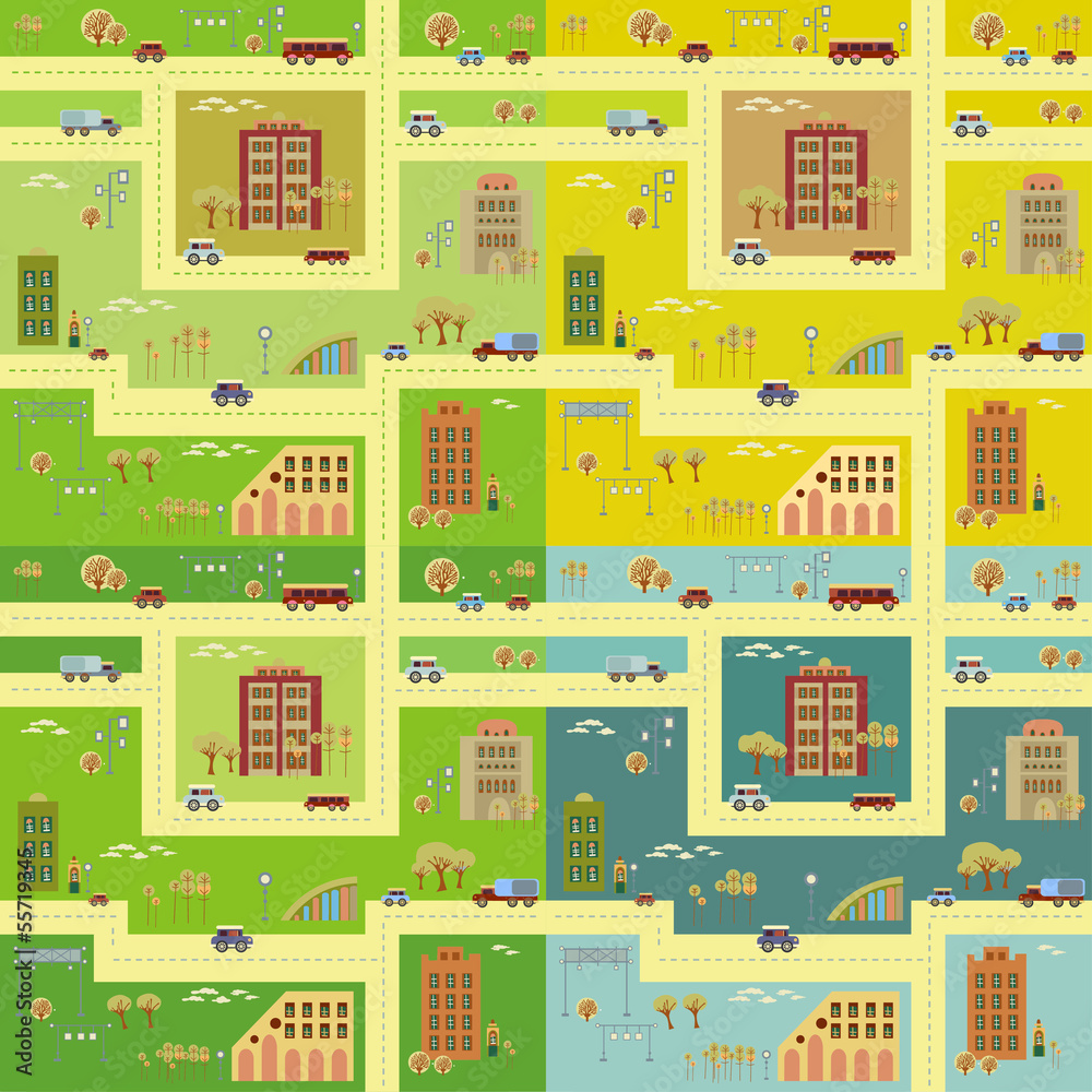 the same street during 4 seasons the same street during 4 seasons